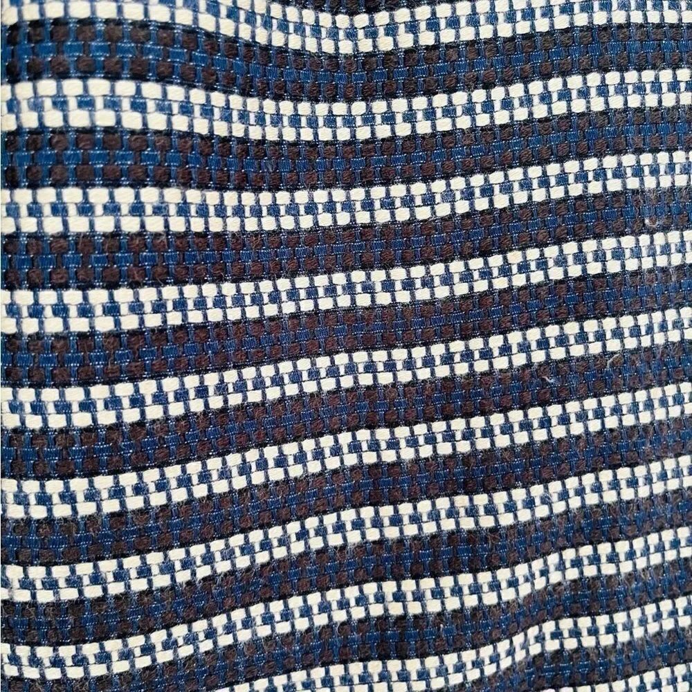LOFT tweed back zip lined skirt, blue, plum/ burgundy, beige pattern size 6 - Picture 3 of 5